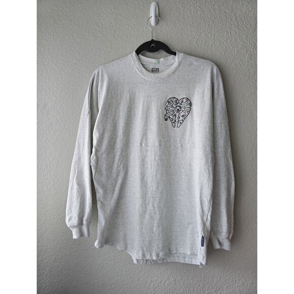 Star Wars, Spirit Jersey Sweaters - Star Wars Spirit Jersey Millennium Falcon graphic print top gray 100% Cotton XS